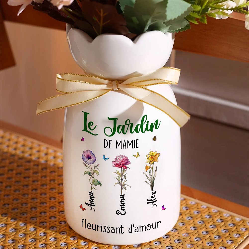 Le Jardin de Mamie – Vase Décoratif Personnalisé Pour La Maison
