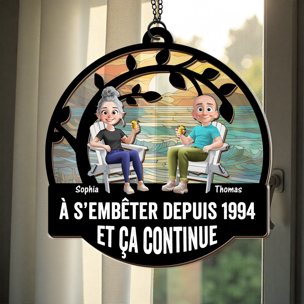 À S’embêter Depuis - Ornement Attrape-Soleil Personnalisé À Suspendre À La Fenêtre