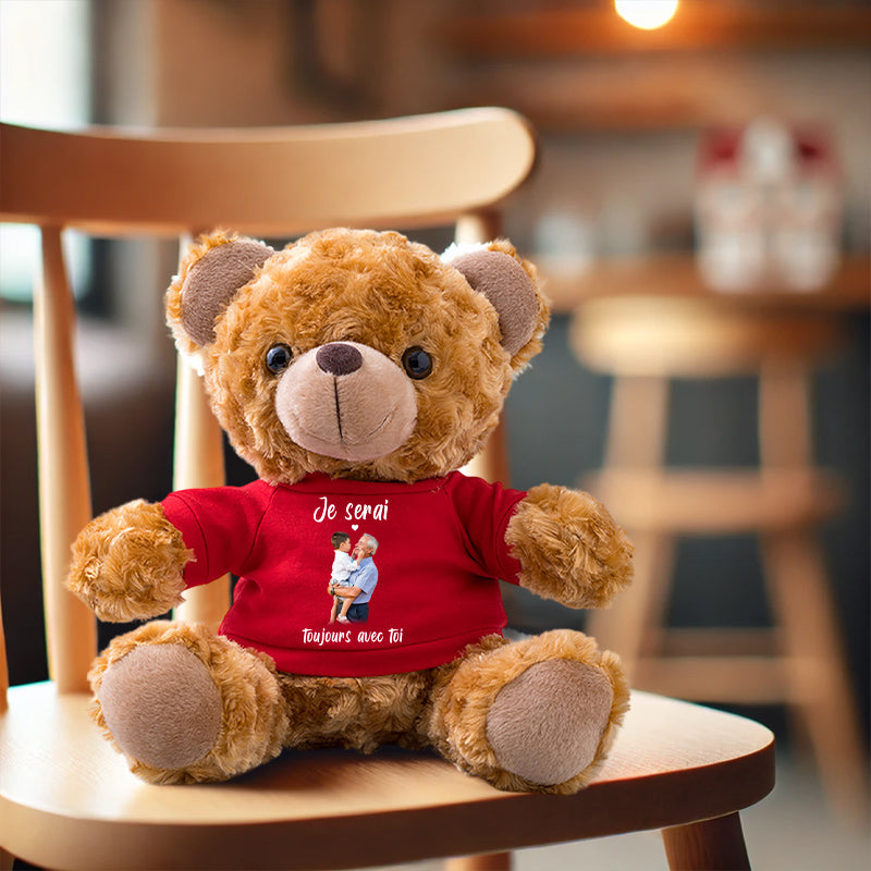 Je Serai Toujours Avec Toi - Oursons En Peluche Avec T-shirt Personnalisé