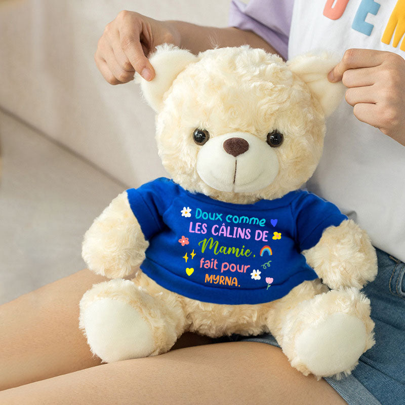 Doux Comme Les Câlins De Mamie - Oursons En Peluche Avec T-shirt Personnalisé
