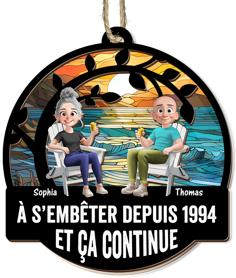 À S’embêter Depuis - Ornement Attrape-Soleil Personnalisé À Suspendre À La Fenêtre