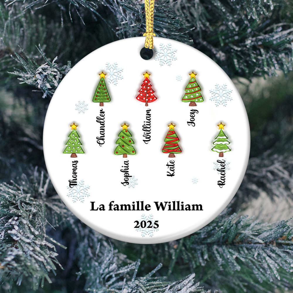 Noël Ornement Famille – Version éternelle - Ornement Joyeux Noël