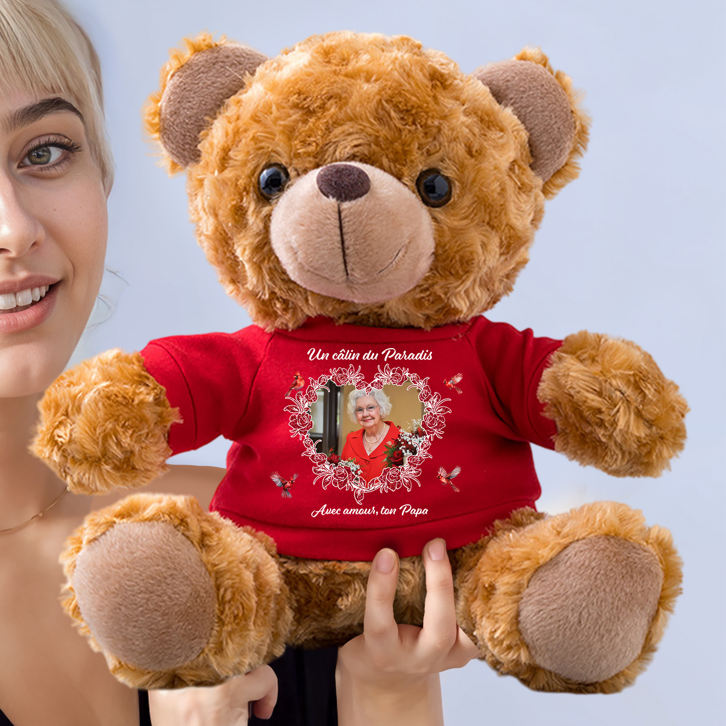 Un Câlin Du Paradis - Oursons En Peluche Avec T-shirt Personnalisé