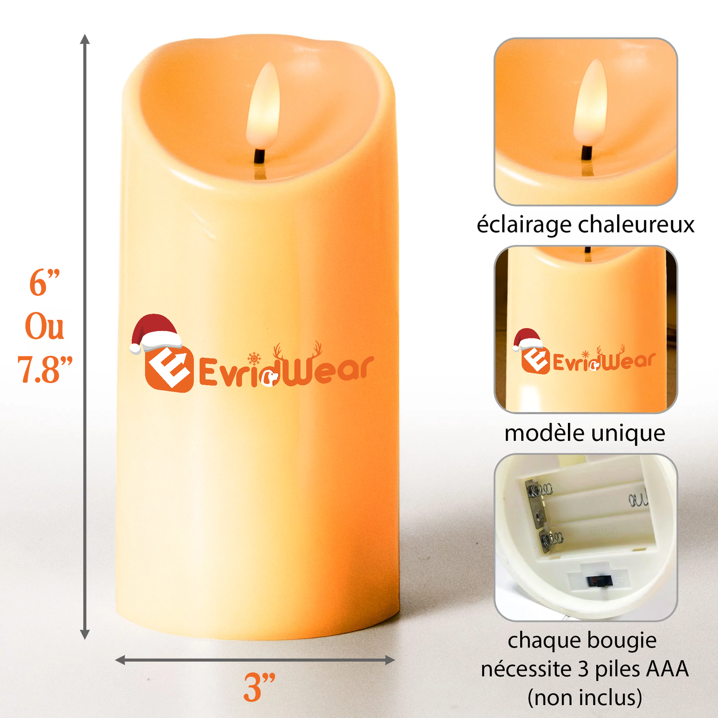 Le Moment Où Ton Cœur - Toujours Simé - Jamais Oublié - Bougie LED Sans Flamme Personnalisée