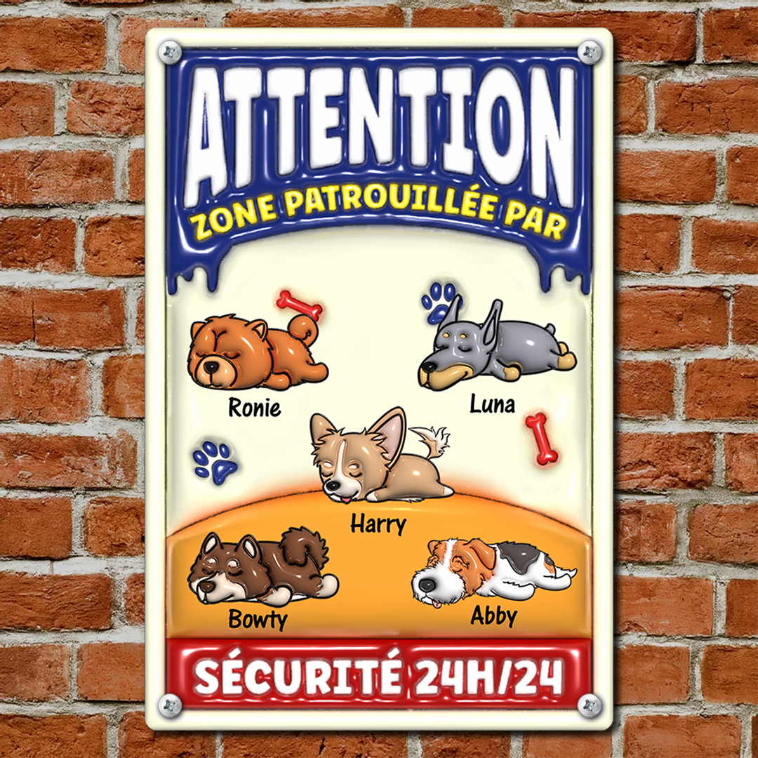 Cette Propriété Est Protégée Par Dormir - Plaque En Métal Personnalisée
