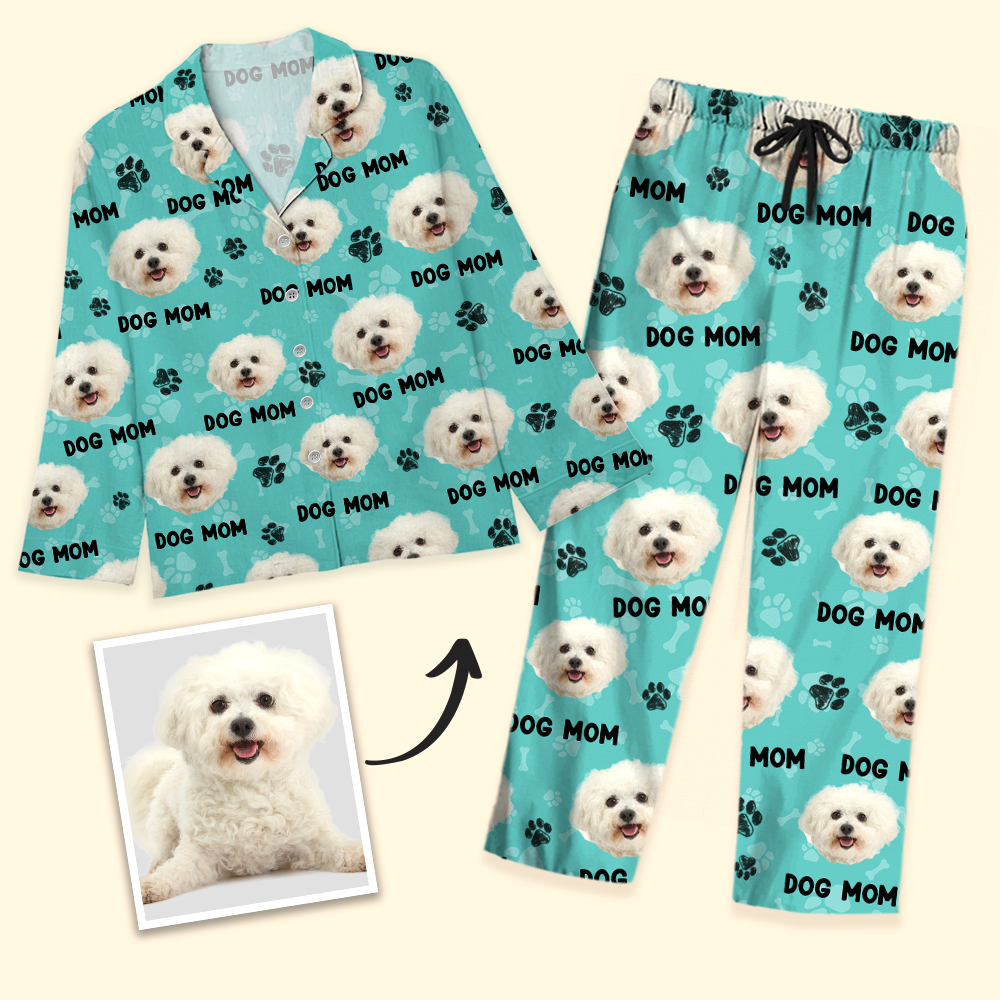 Pantalons de Jogging Personnalisé avec Photo et Nom de Chien ou Chat - Jogging de Noël Personnalisé