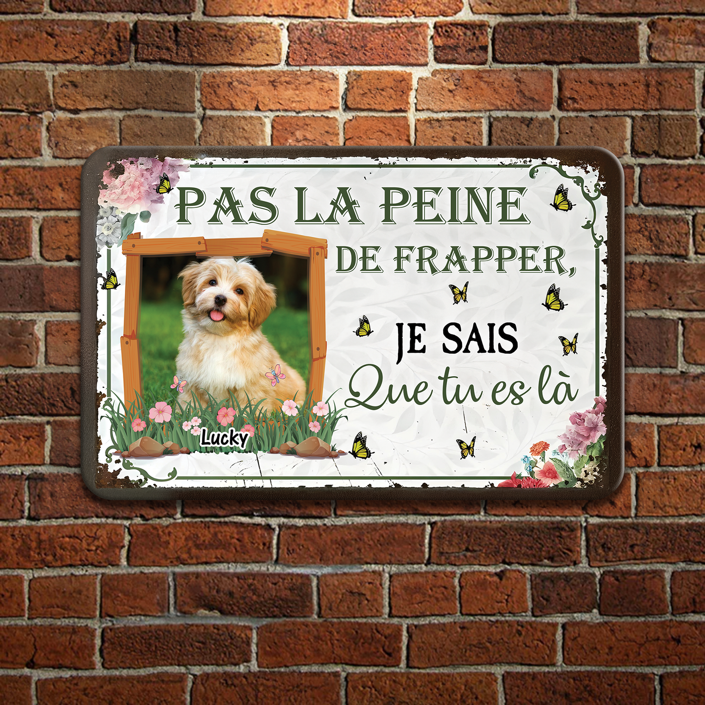 Trouver L'âme – Plaque En Métal Personnalisée