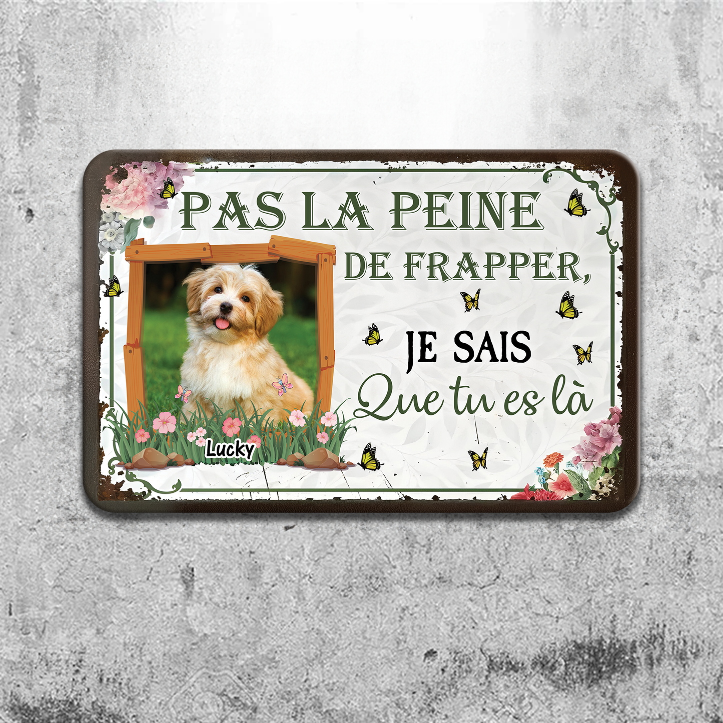 Trouver L'âme – Plaque En Métal Personnalisée
