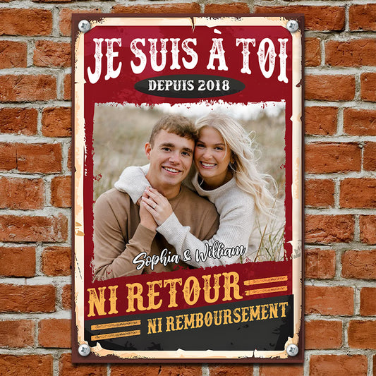 Je Suis À Toi – Plaque En Métal Personnalisée