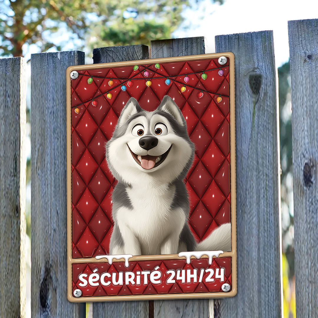 Sécurité 24H/24 – Plaque En Métal Personnalisée