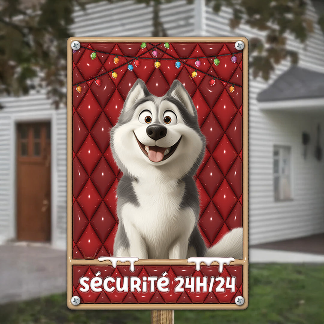 Sécurité 24H/24 – Plaque En Métal Personnalisée