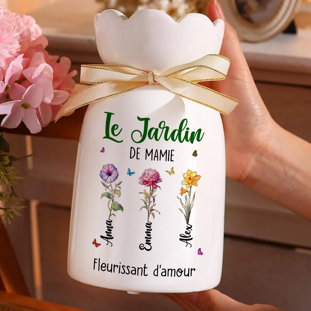 Le Jardin de Mamie – Vase Décoratif Personnalisé Pour La Maison