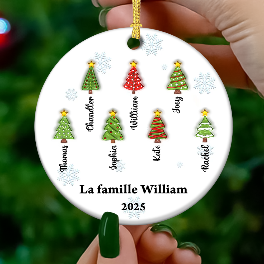 Noël Ornement Famille – Version éternelle - Ornement Joyeux Noël