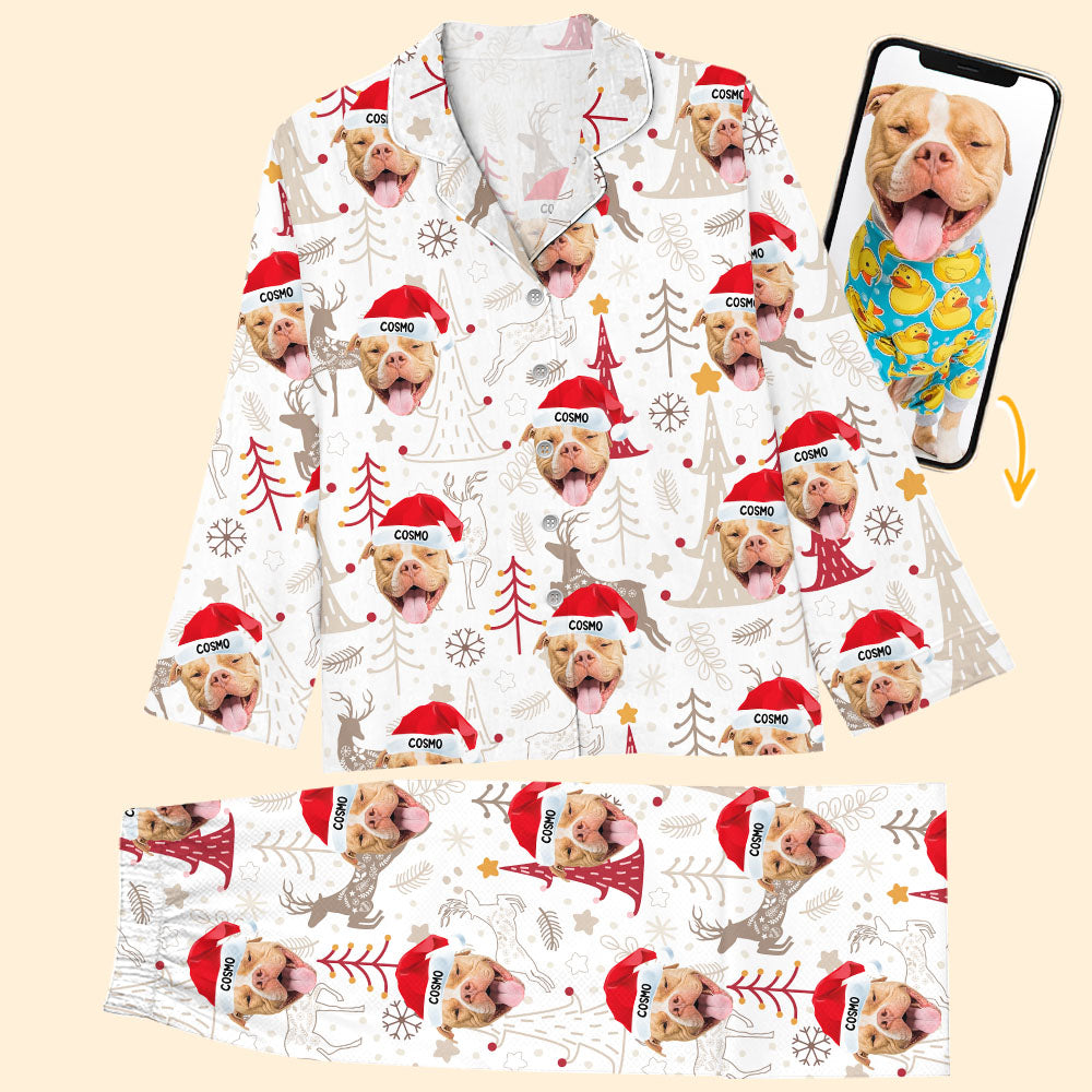 Pyjama de Noël Personnalisé - Pyjama Imprimé Personnalisé avec Photo