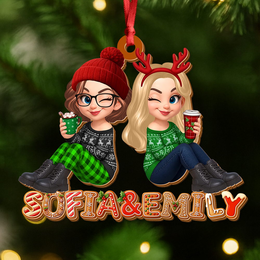 Ornement De Noël Wooden Friends – Modèle À Deux Couches