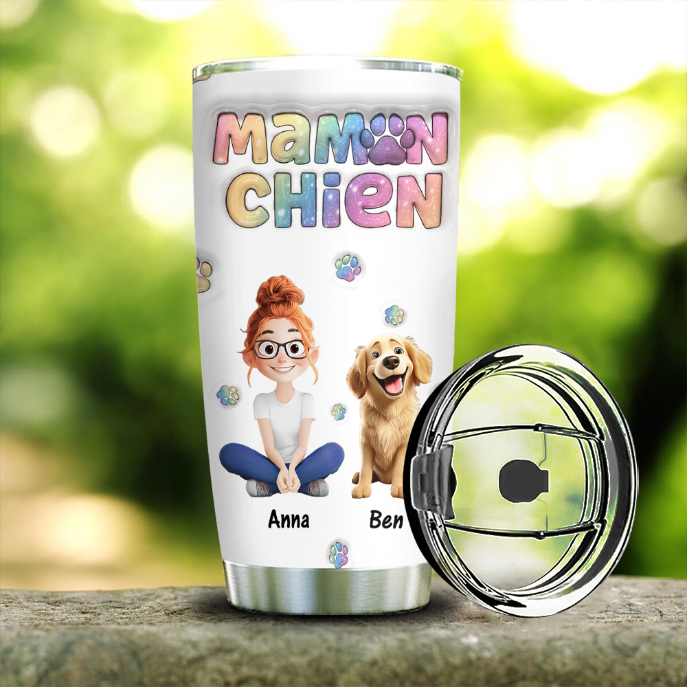 Maman Chien - Gobelet 20oz Personnalisé