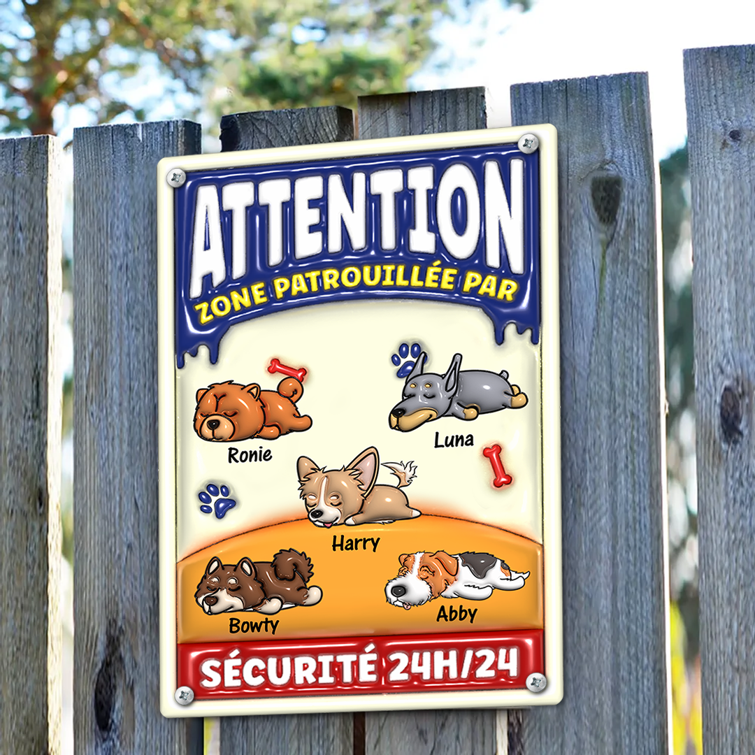 Cette Propriété Est Protégée Par Dormir - Plaque En Métal Personnalisée