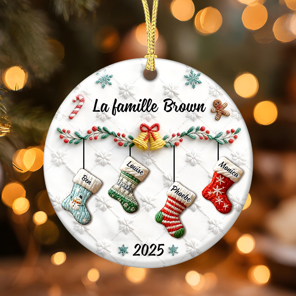 Famille Joyeux Noël Version - Ornement Joyeux Noël