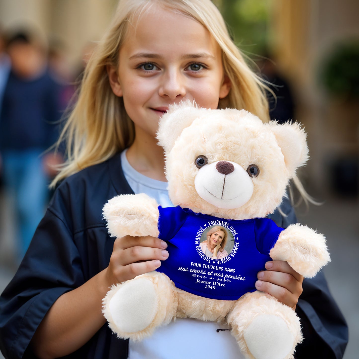 Pour Toujours Dans Nos Cœurs Et Nos Pensées - Oursons En Peluche Avec T-shirt Personnalisé
