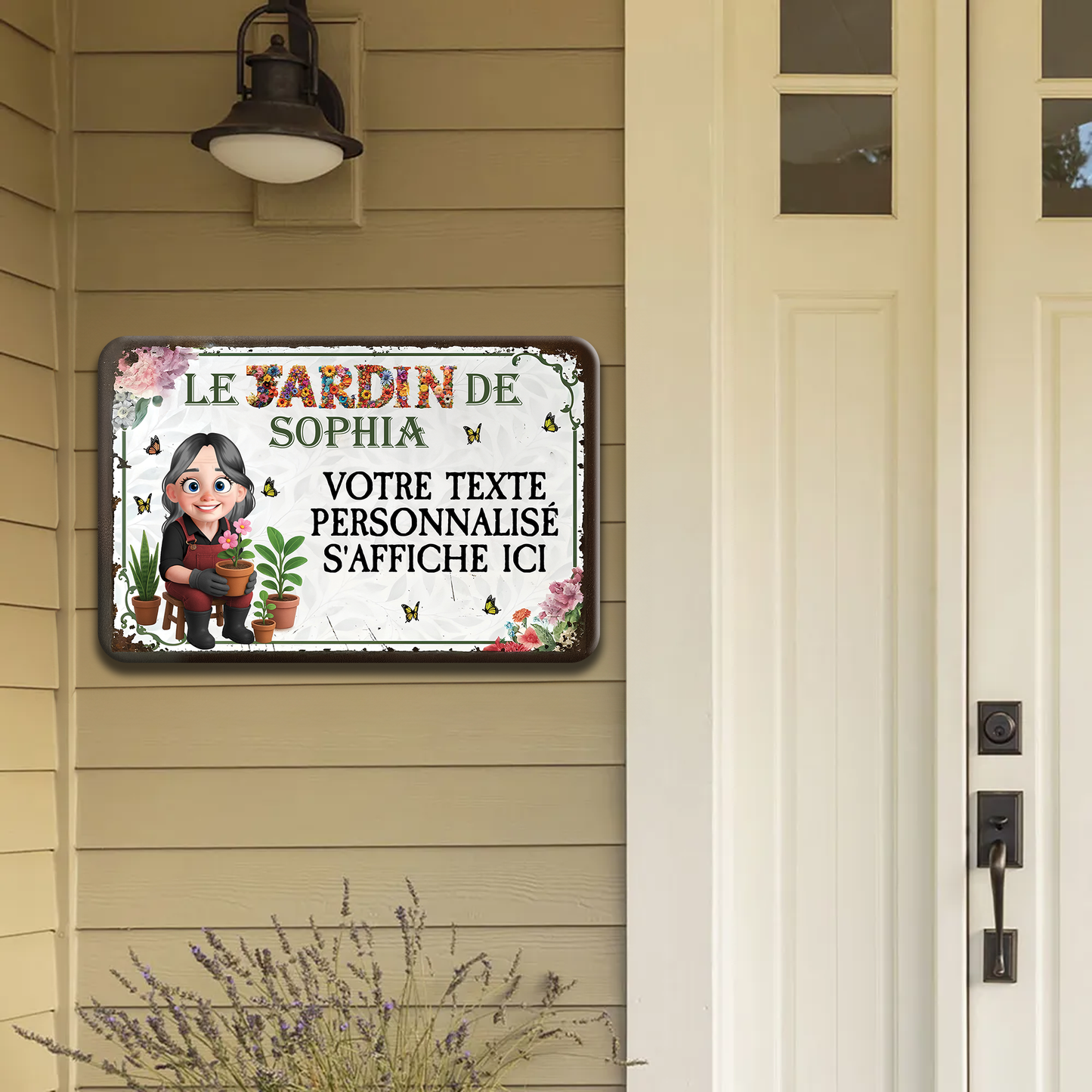 Le Jardin De Mamie – Plaque En Métal Personnalisée