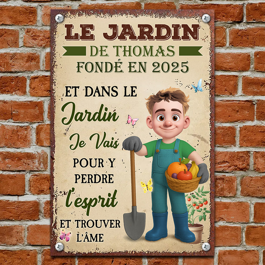 Pour Y Perdre L'esprit Et Trouver L'âme Homme – Plaque En Métal Personnalisée