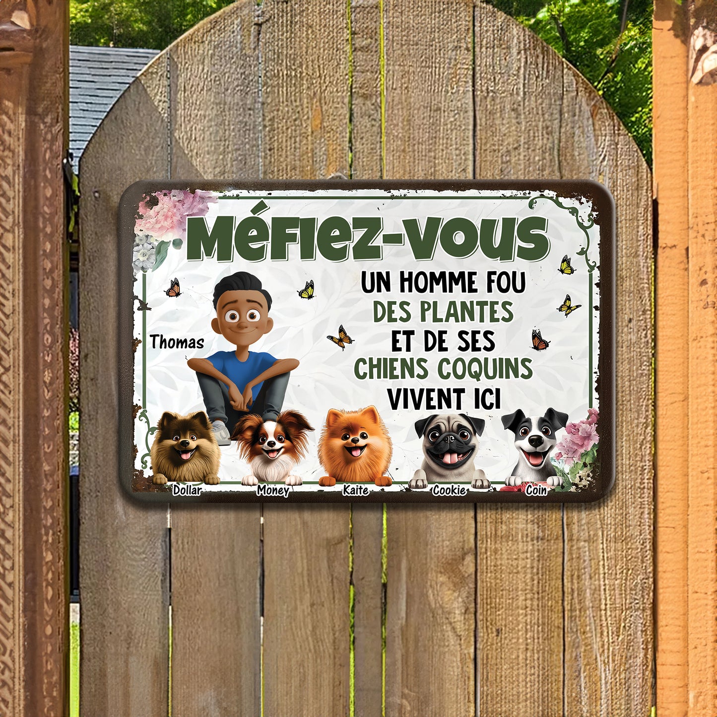 Méfiez-vous Un Homme Fou Des Plantes – Plaque En Métal Personnalisée