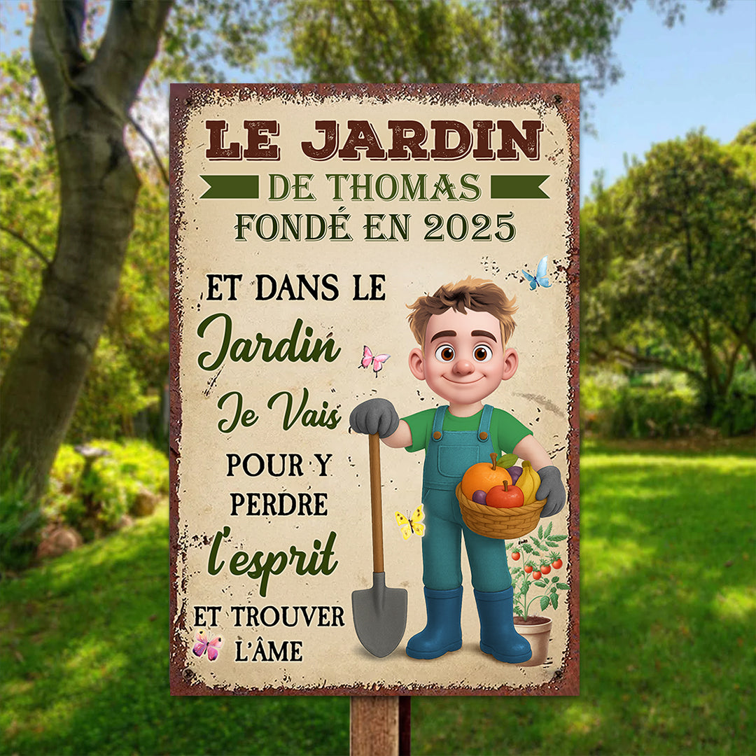 Pour Y Perdre L'esprit Et Trouver L'âme Homme – Plaque En Métal Personnalisée