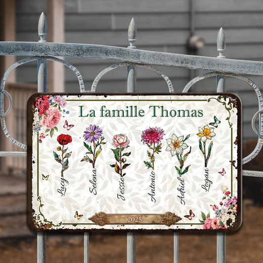 La Famille - Plaque En Métal Personnalisée