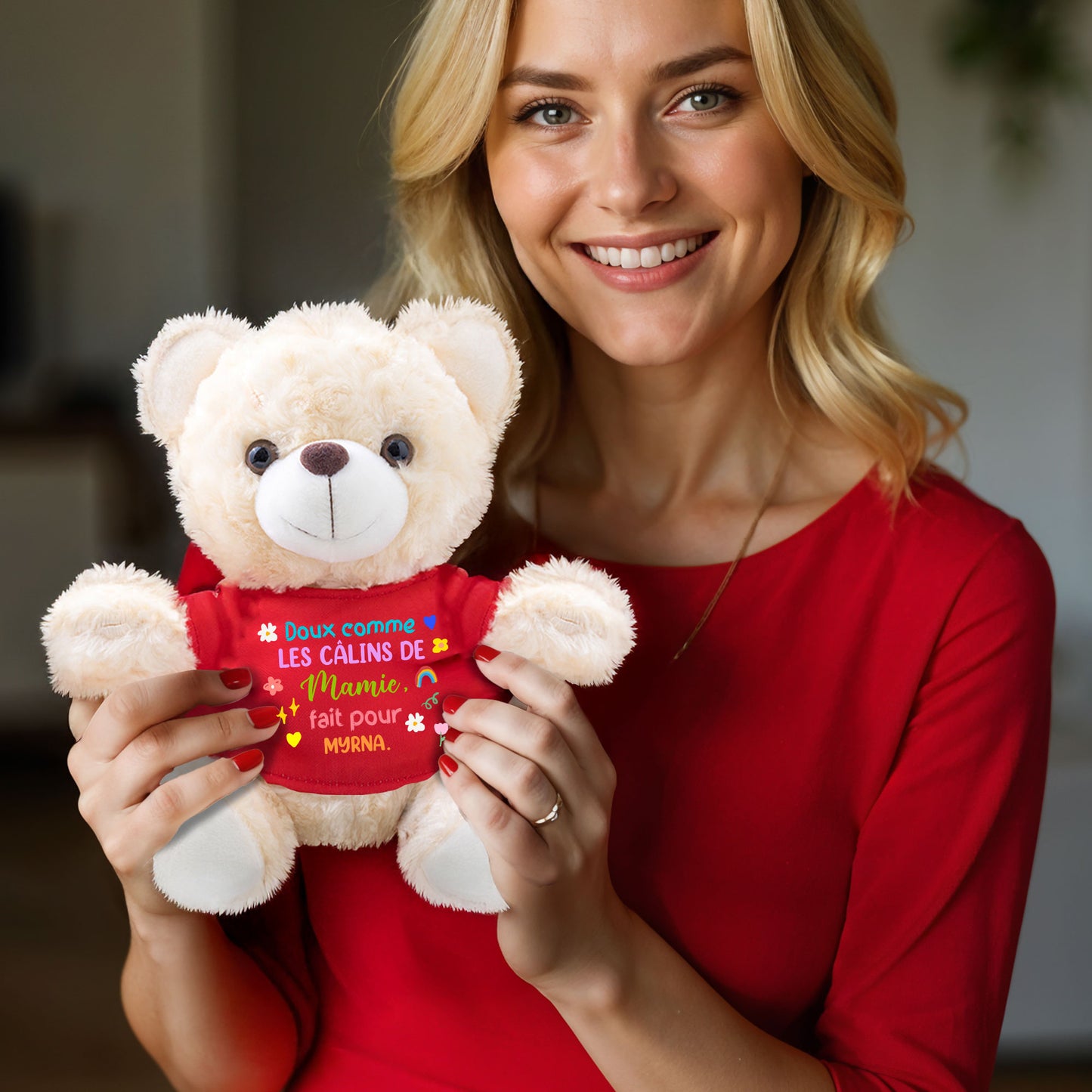 Doux Comme Les Câlins De Mamie - Oursons En Peluche Avec T-shirt Personnalisé