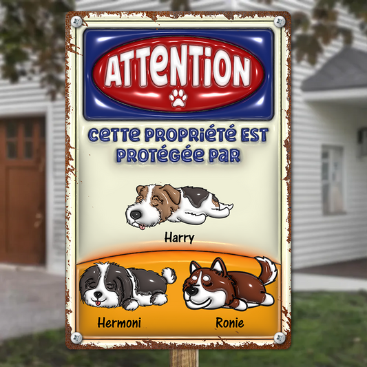 Attention Zone Plaque En Métal - Plaque En Métal Personnalisée