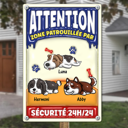 Cette Propriété Est Protégée Par Dormir - Plaque En Métal Personnalisée