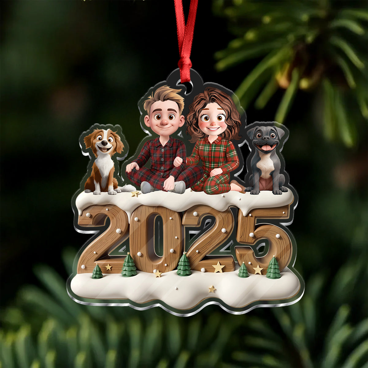 2025 Noël Personnalisée Ornement - Ornement Acrylique Personnalisé