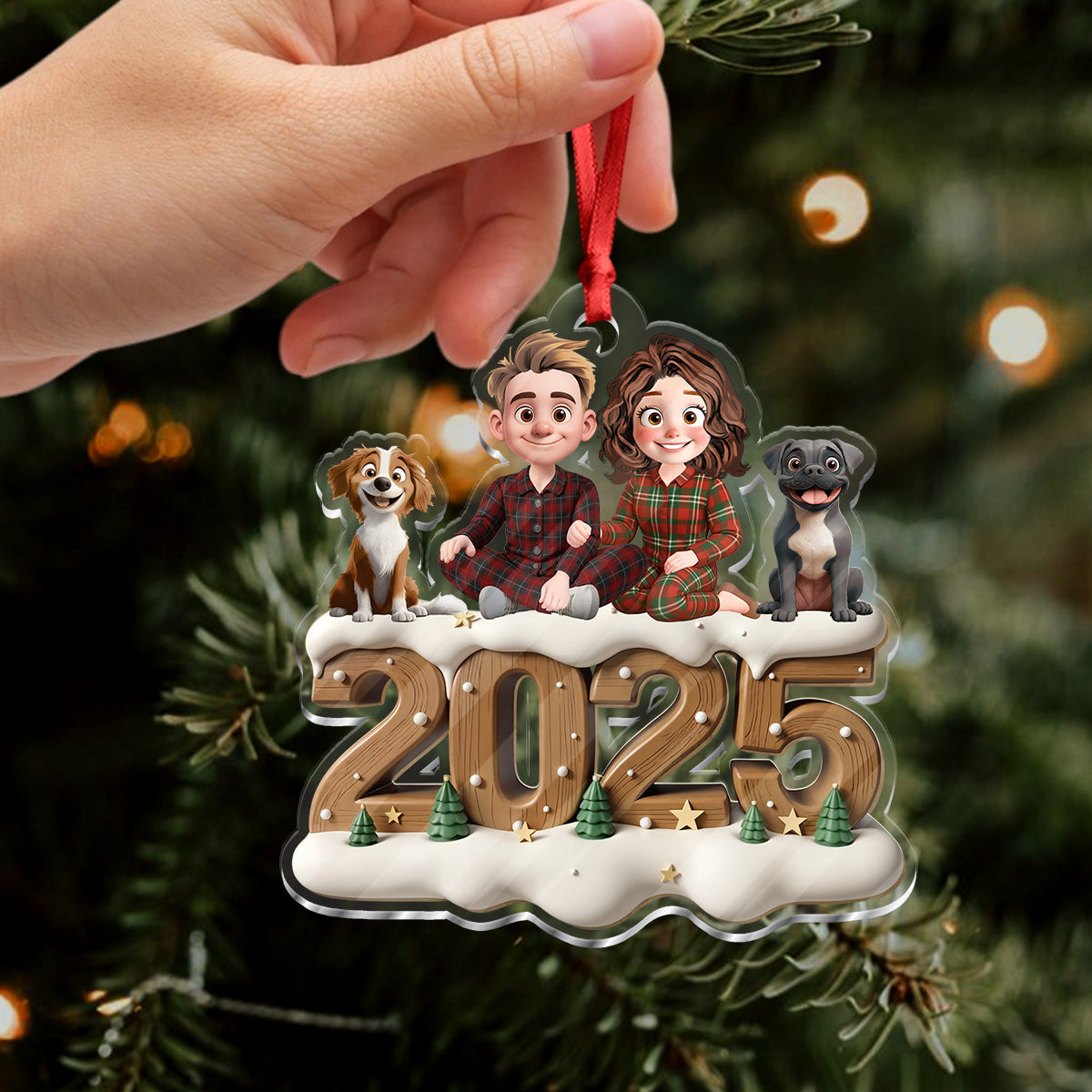 2025 Noël Personnalisée Ornement - Ornement Acrylique Personnalisé