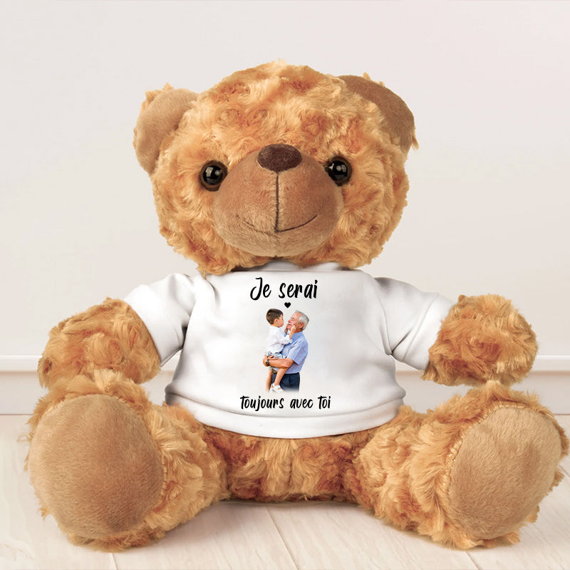Je Serai Toujours Avec Toi - Oursons En Peluche Avec T-shirt Personnalisé