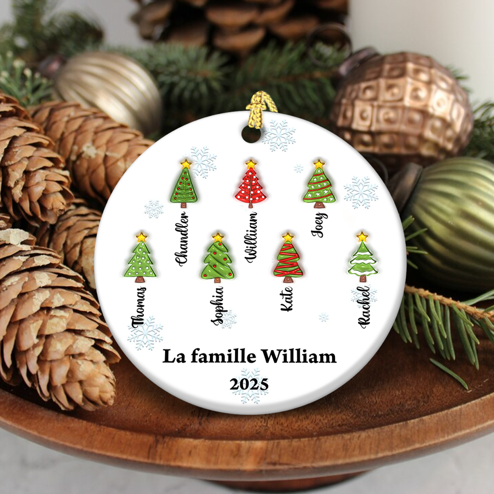 Noël Ornement Famille – Version éternelle - Ornement Joyeux Noël