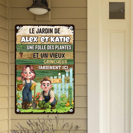 Jardin Une Folle Des Plantes – Plaque En Métal Personnalisée