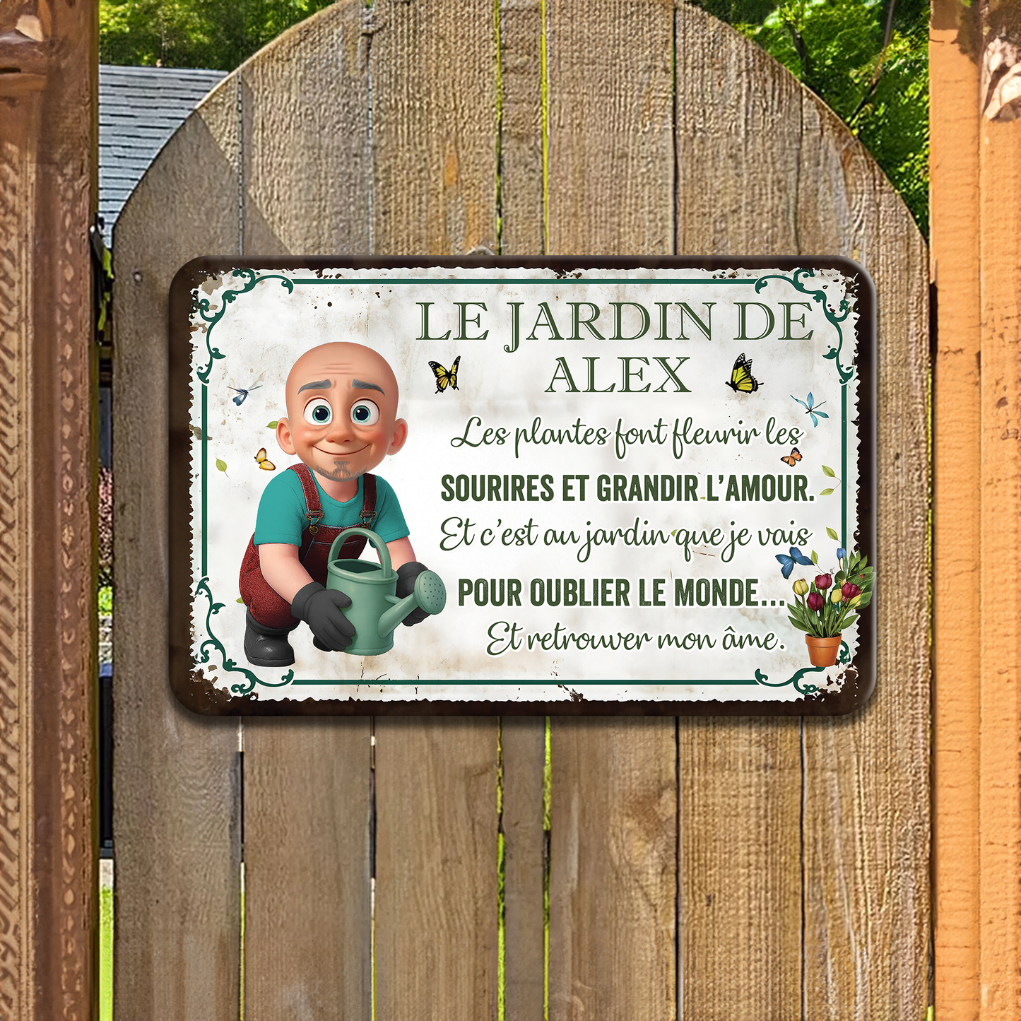 Les Plantes Font Fleurir Les Sourires Et Grandir L’amour – Plaque En Métal Personnalisée
