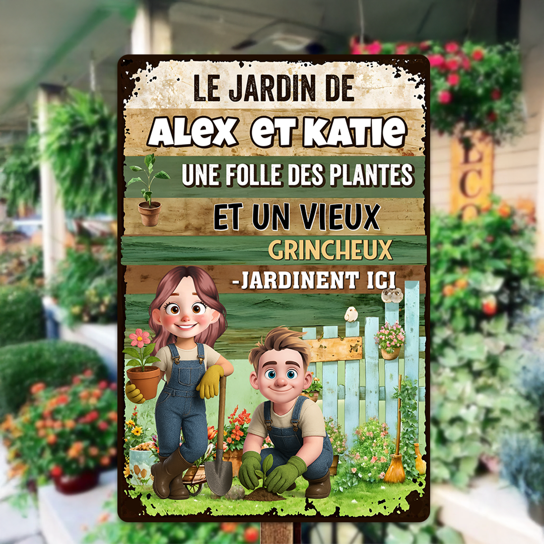 Jardin Une Folle Des Plantes – Plaque En Métal Personnalisée