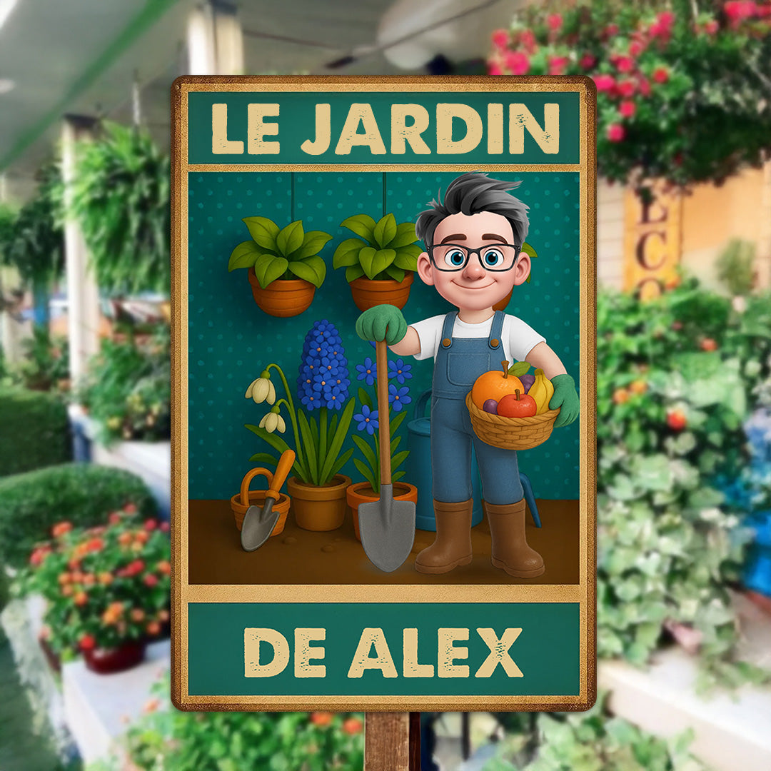 Le Jardin De – Plaque En Métal Personnalisée