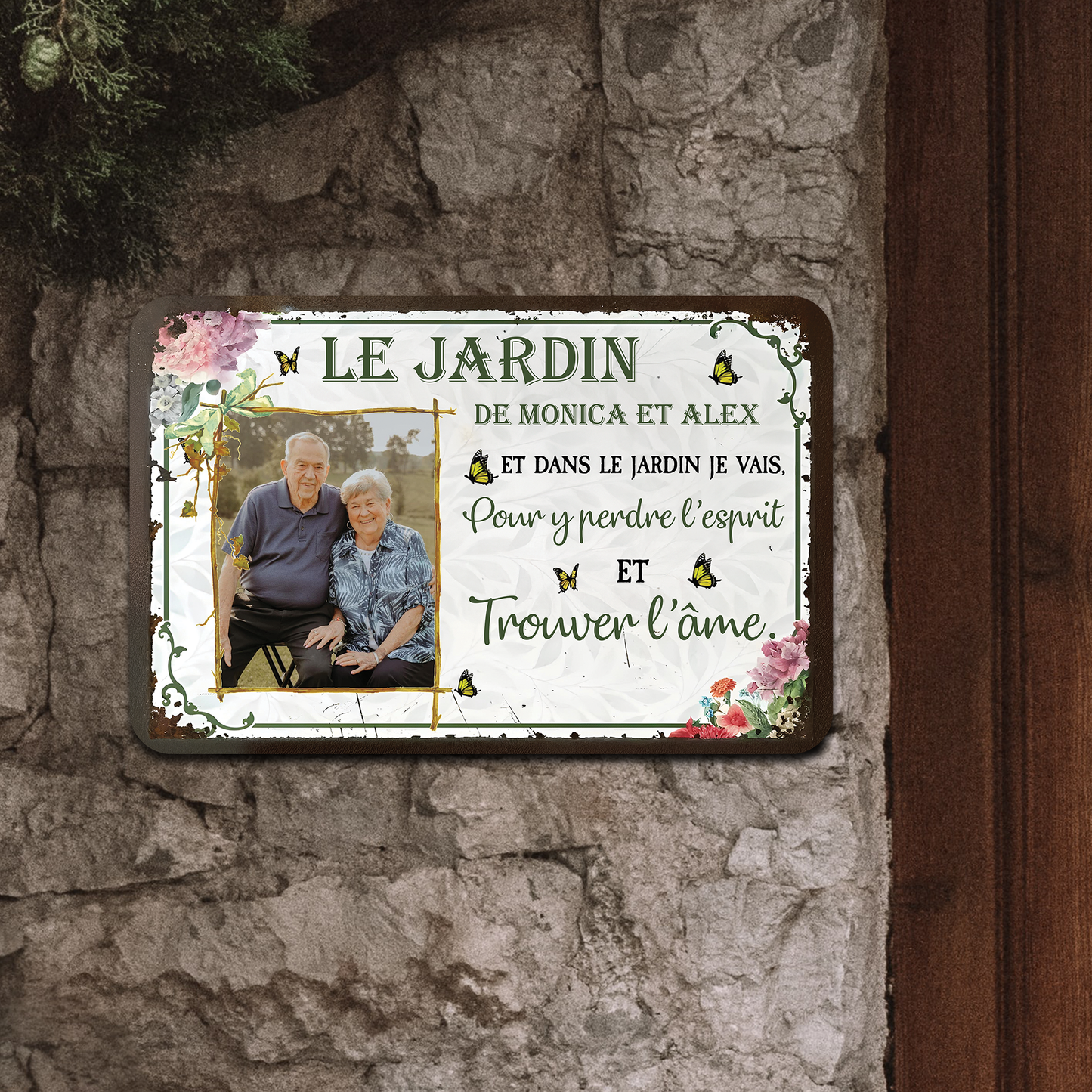 Et Dans Le Jardin Je Vais, Pour Y Perdre L’esprit – Plaque En Métal Personnalisée