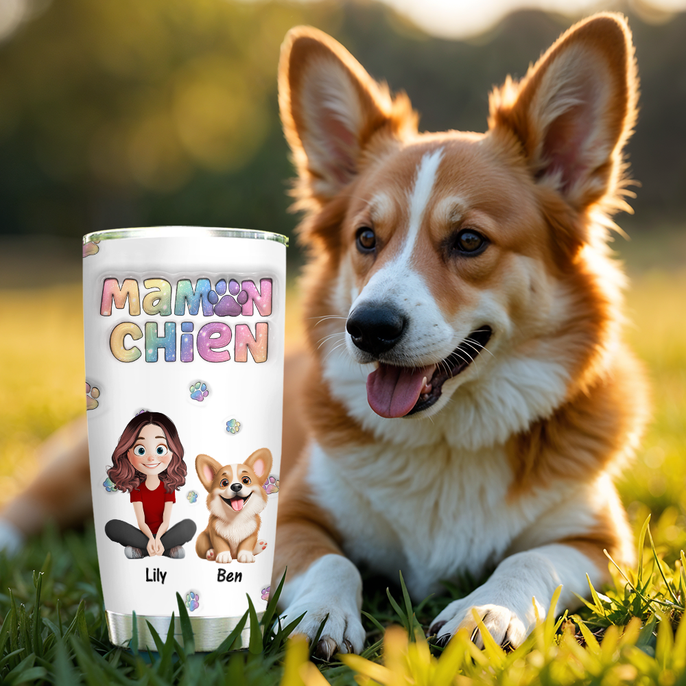 Maman Chien - Gobelet 20oz Personnalisé