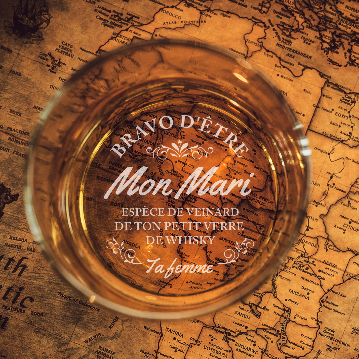 Verre À Whisky - Verre À Whisky Personnalisé Avec Message Secret - Cadeaux Barware Personnalisés Uniques Pour Homme