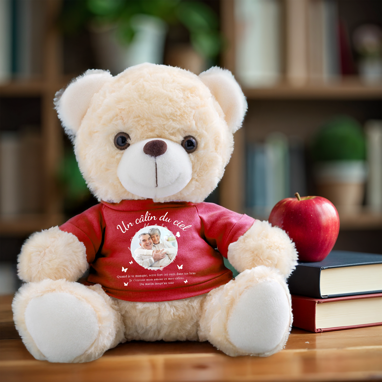 Un Câlin Du Ciel - Oursons En Peluche Avec T-shirt Personnalisé