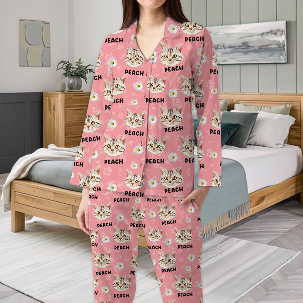 Pantalons de Jogging Personnalisé avec Photo et Nom de Chien ou Chat - Jogging de Noël Personnalisé