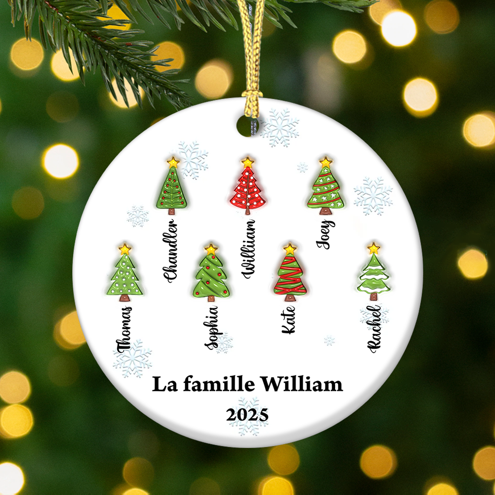 Noël Ornement Famille – Version éternelle - Ornement Joyeux Noël