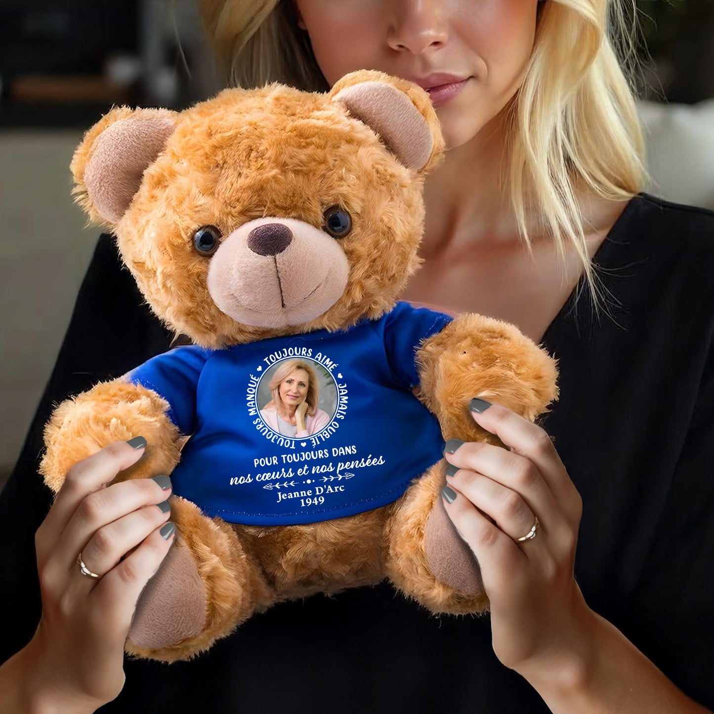 Pour Toujours Dans Nos Cœurs Et Nos Pensées - Oursons En Peluche Avec T-shirt Personnalisé