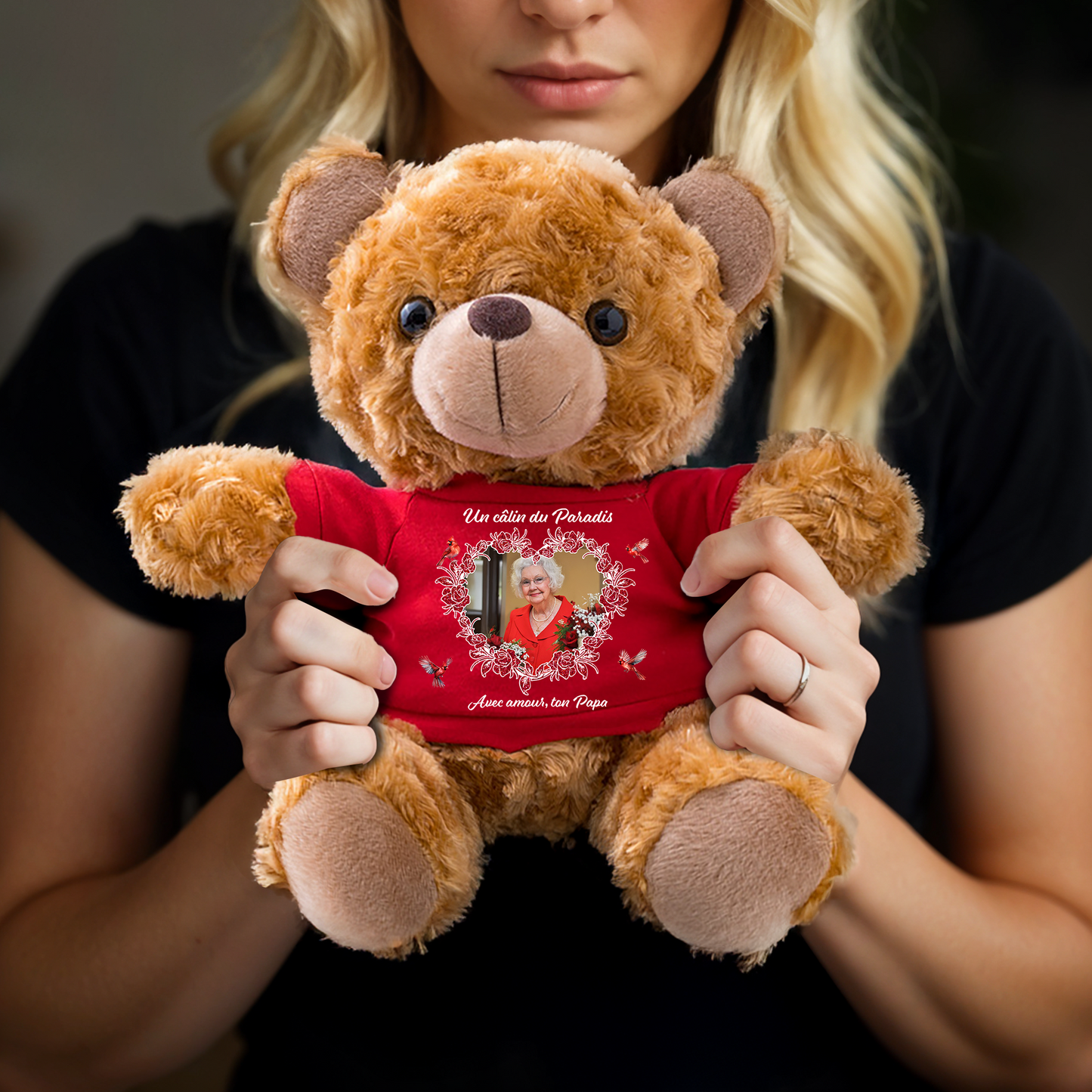 Un Câlin Du Paradis - Oursons En Peluche Avec T-shirt Personnalisé