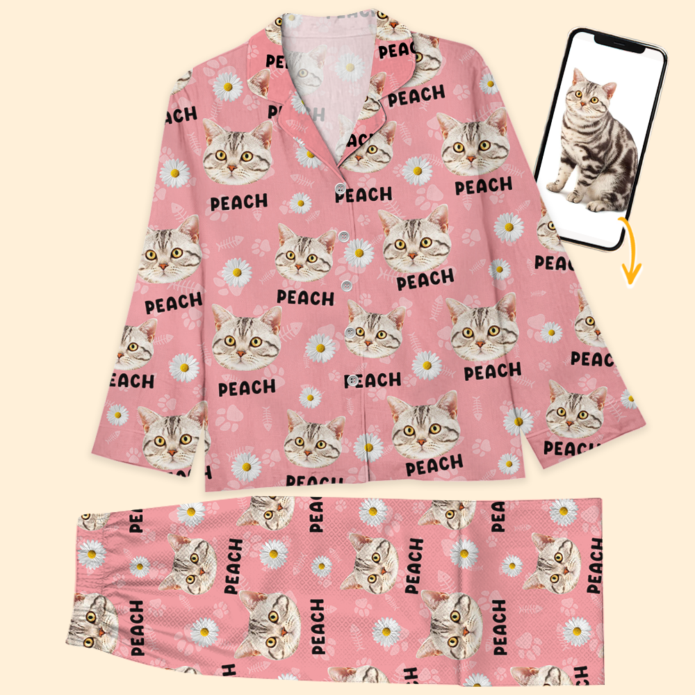 Pantalons de Jogging Personnalisé avec Photo et Nom de Chien ou Chat - Jogging de Noël Personnalisé