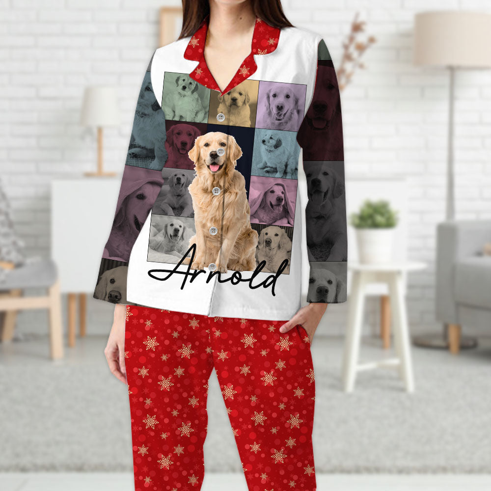 Set Pyjama Personnalisé avec Photo de Chien & Chat - Cadeaux de Noël pour Amoureux des Animaux