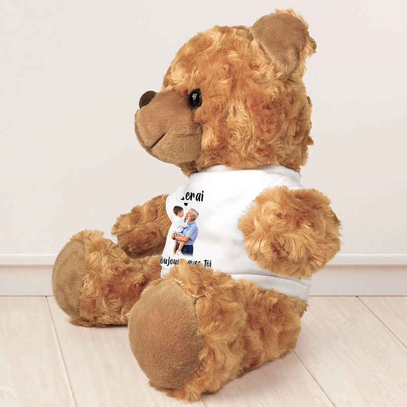 Je Serai Toujours Avec Toi - Oursons En Peluche Avec T-shirt Personnalisé